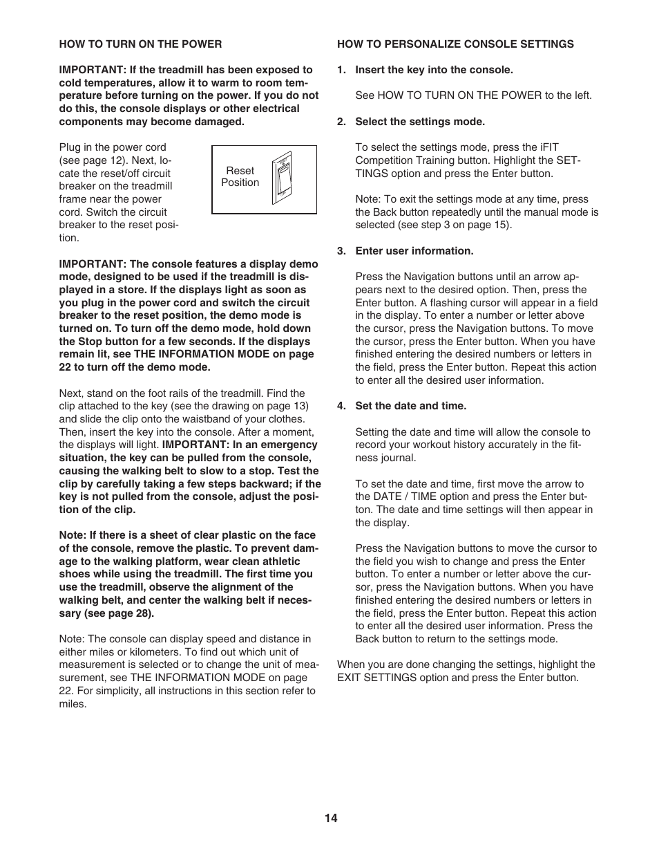 NordicTrack C 2500 NTL09007.0 User Manual | Page 14 / 36