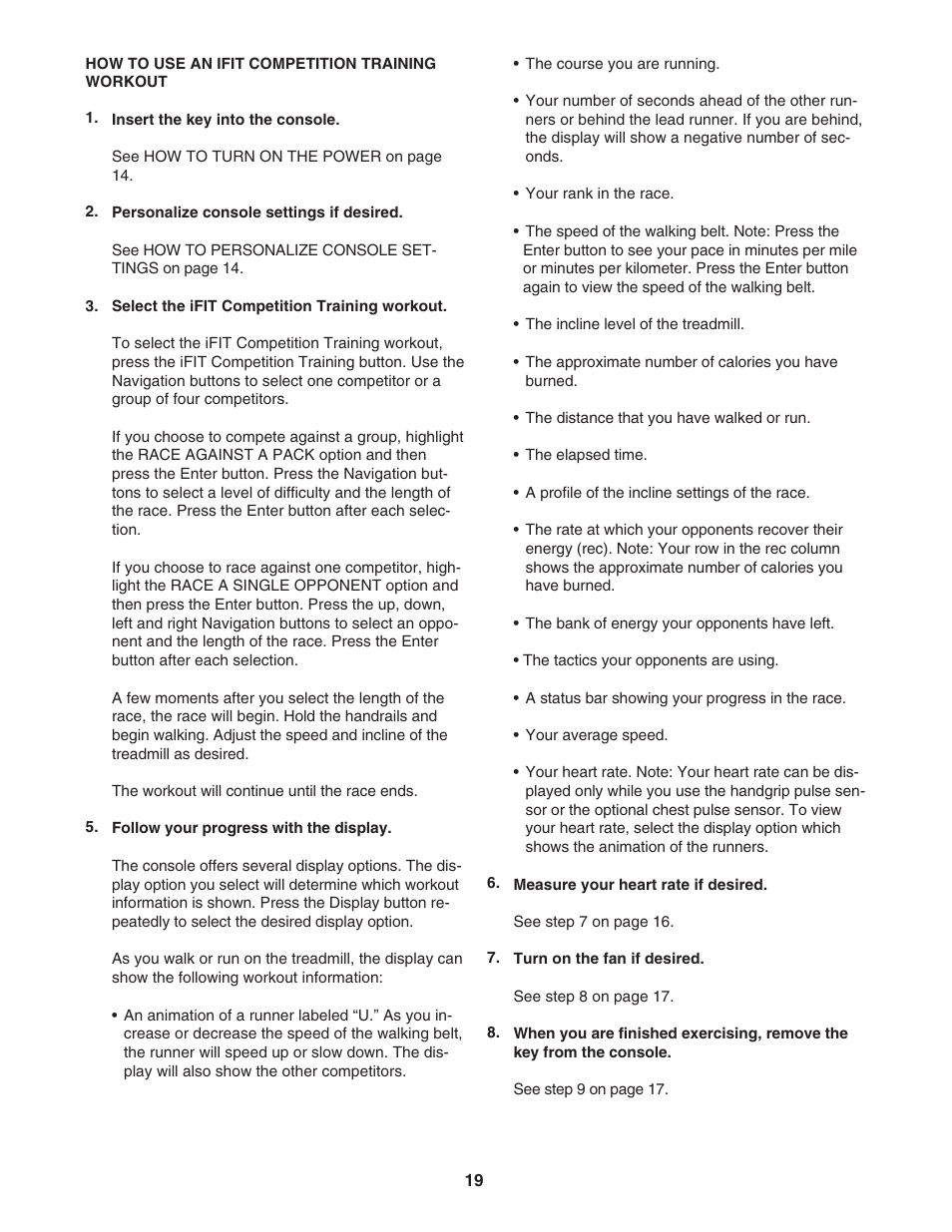 NordicTrack C 2500 NTL09007.0 User Manual | Page 19 / 36