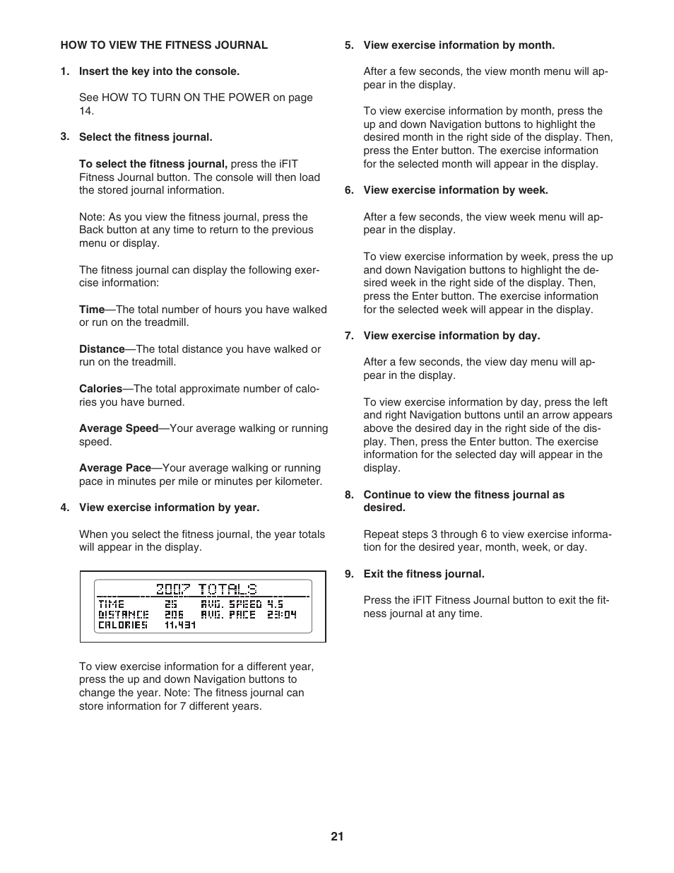 NordicTrack C 2500 NTL09007.0 User Manual | Page 21 / 36