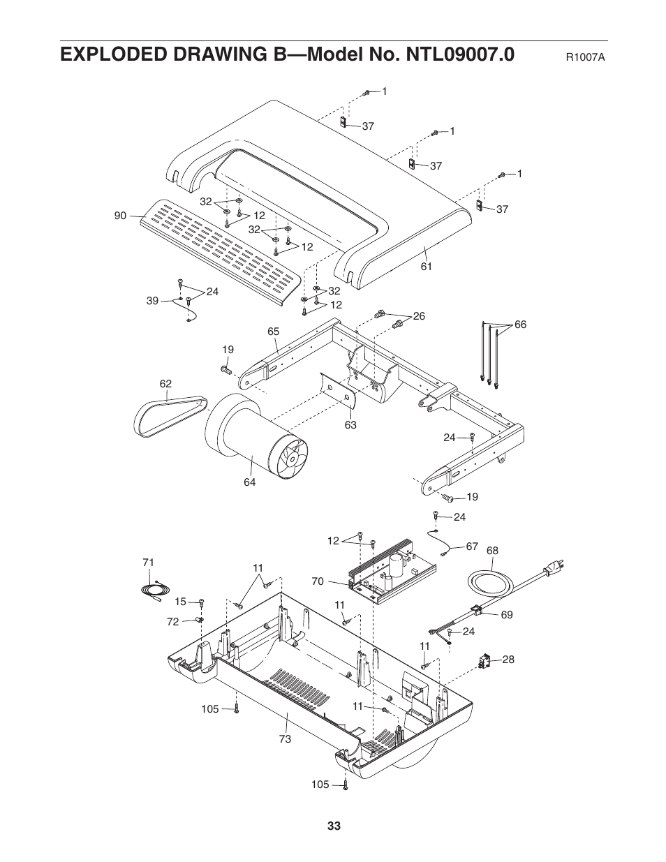 NordicTrack C 2500 NTL09007.0 User Manual | Page 33 / 36