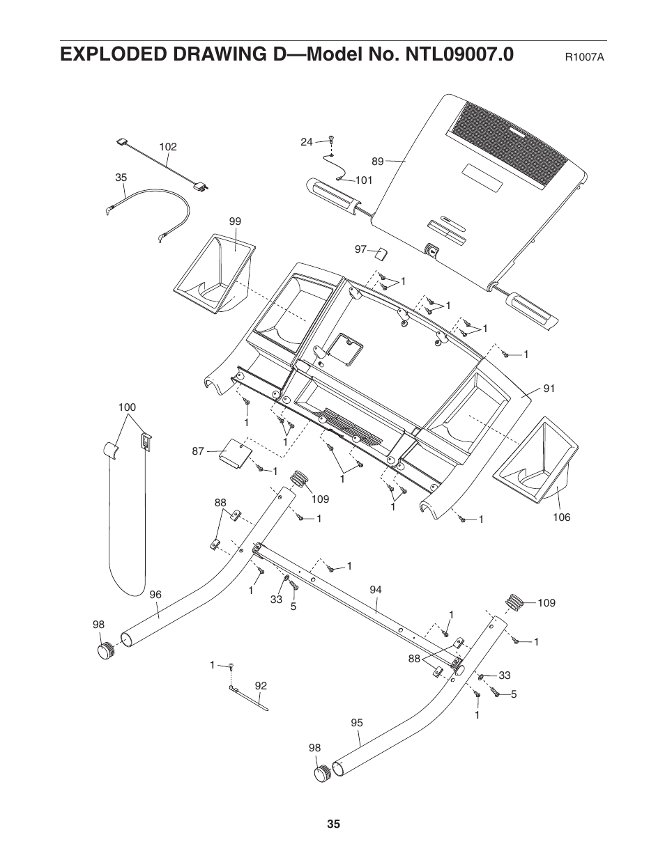 NordicTrack C 2500 NTL09007.0 User Manual | Page 35 / 36