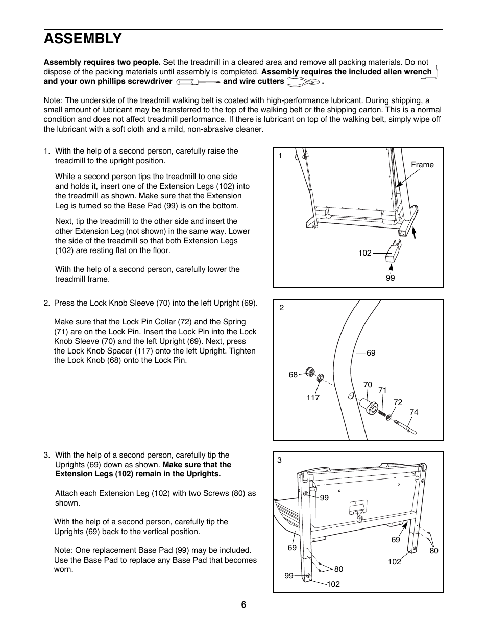 Assembly | NordicTrack NTTL09992 User Manual | Page 6 / 30