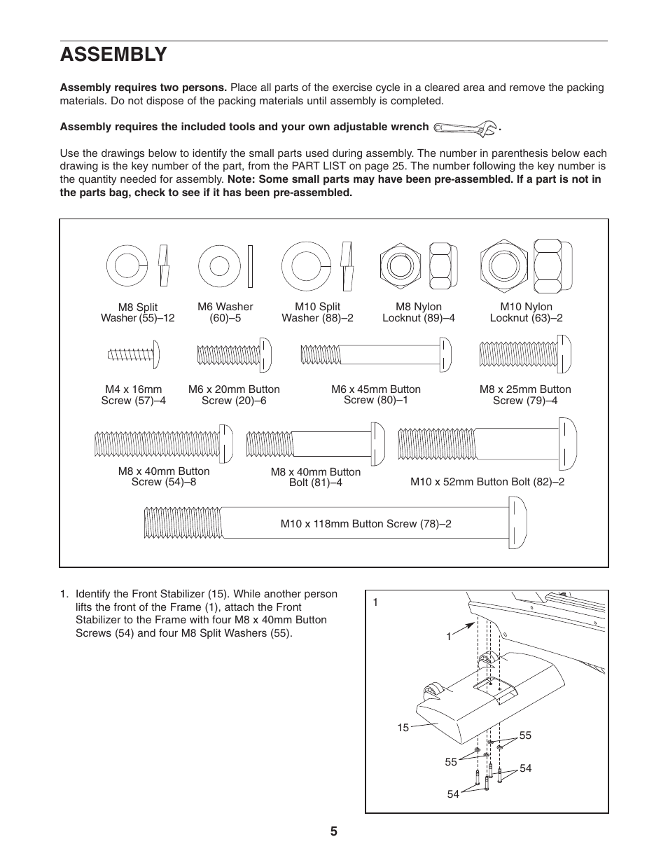 Assembly | NordicTrack NTC07940 User Manual | Page 5 / 28