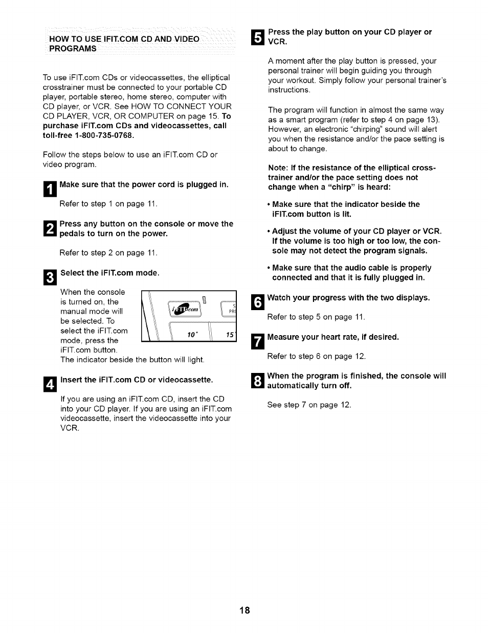 NordicTrack CXT 980 831.298651 User Manual | Page 18 / 24