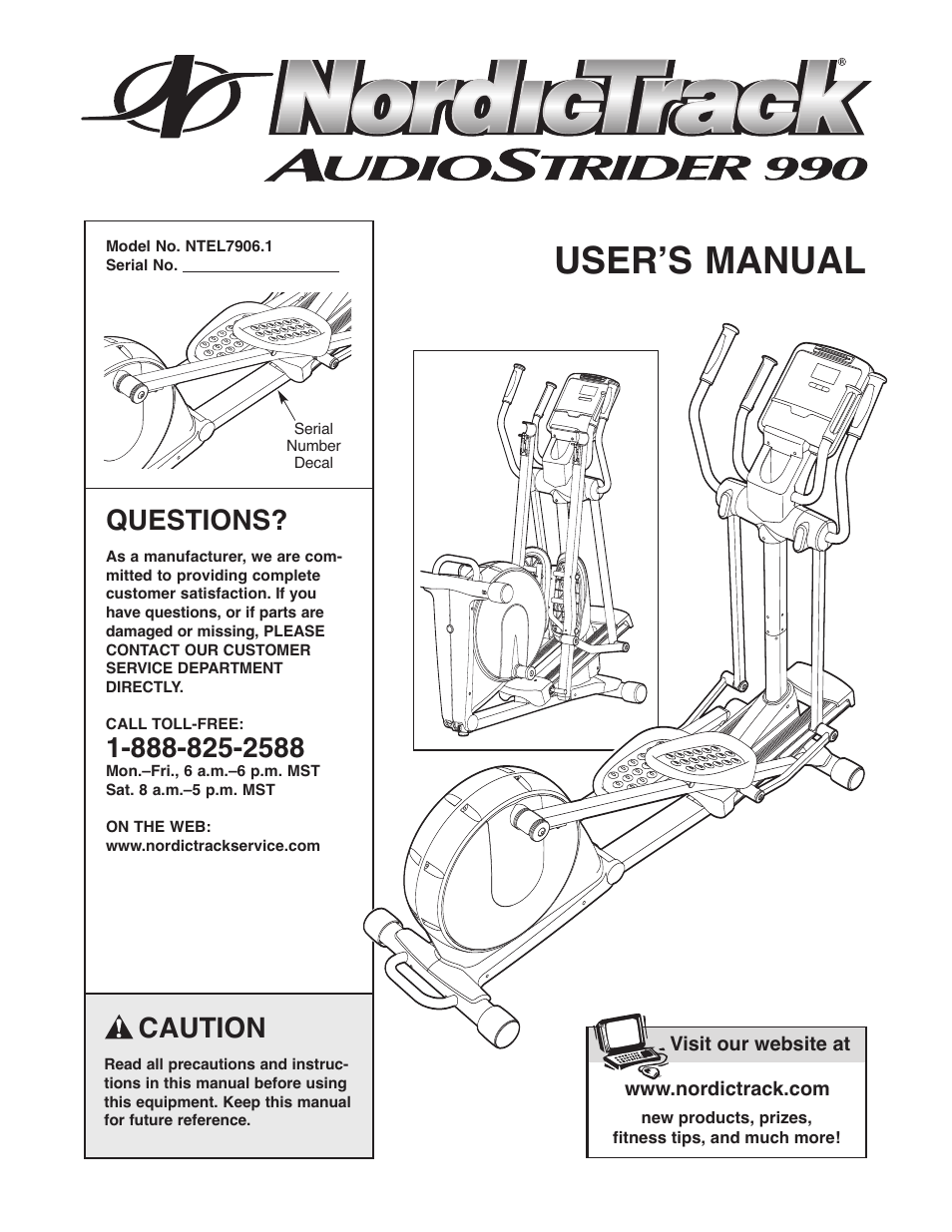 NordicTrack AUDIOSTRIDER NTEL7906.1 User Manual | 28 pages