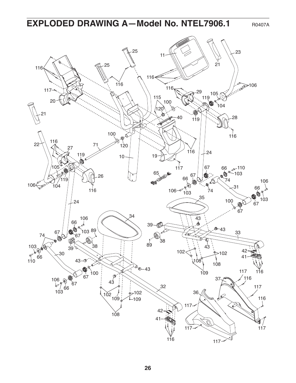 NordicTrack AUDIOSTRIDER NTEL7906.1 User Manual | Page 26 / 28