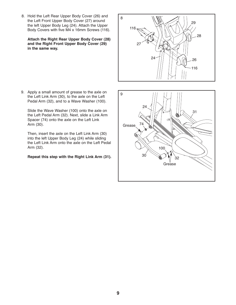 NordicTrack AUDIOSTRIDER NTEL7906.1 User Manual | Page 9 / 28
