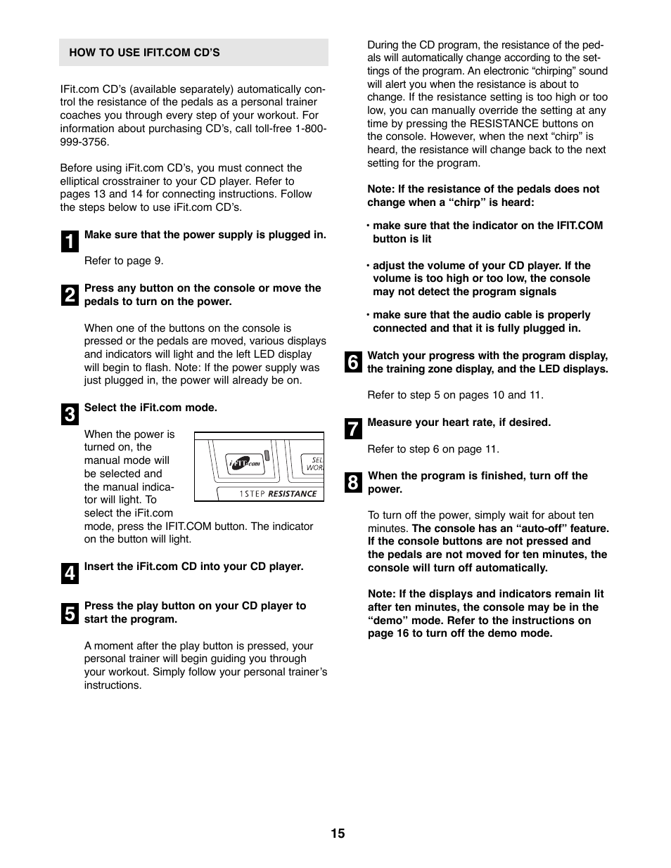 NordicTrack VGR940 NTEL08990 User Manual | Page 15 / 20