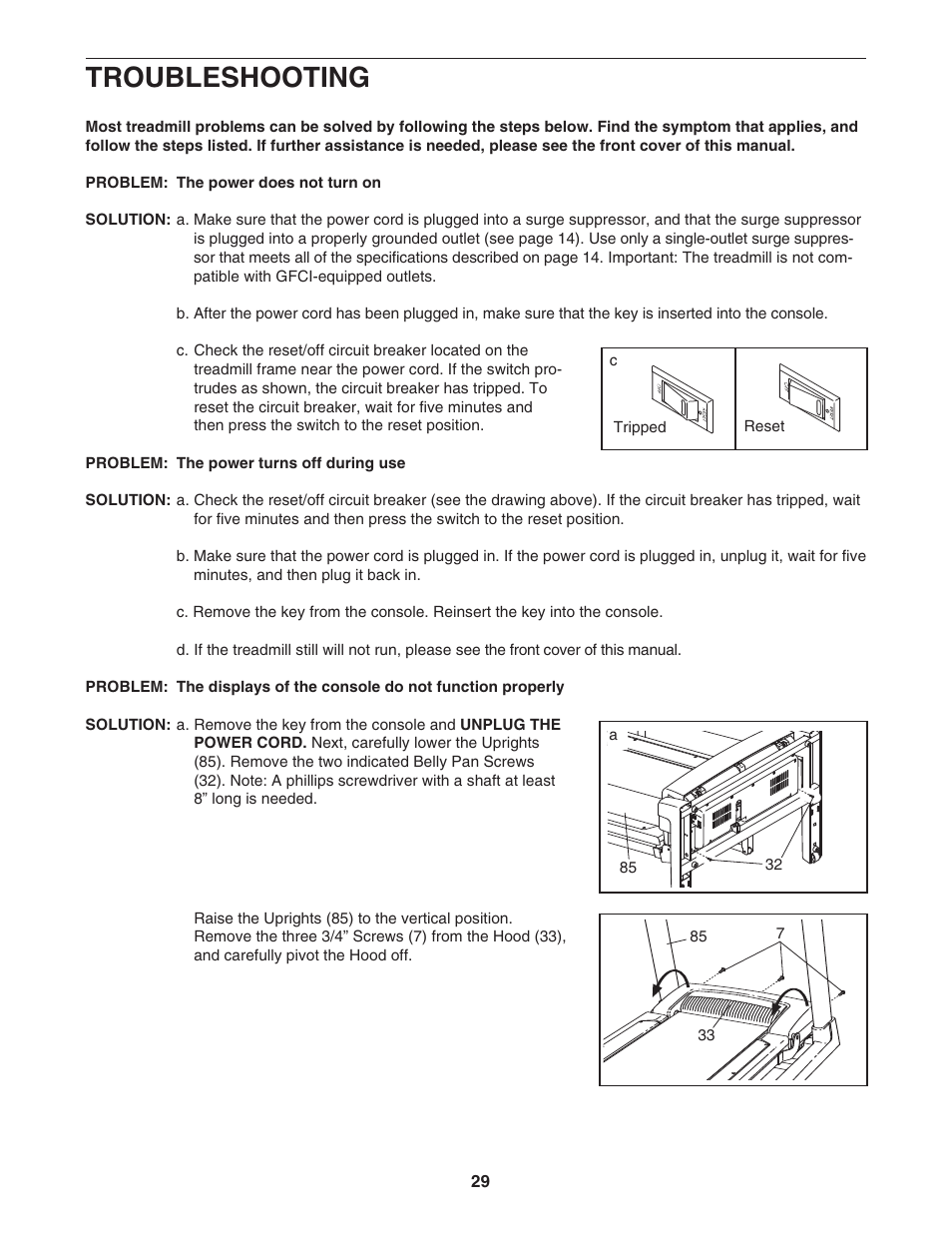 Troubleshooting | NordicTrack ViewPoint NTL11806.1 User Manual | Page 29 / 40