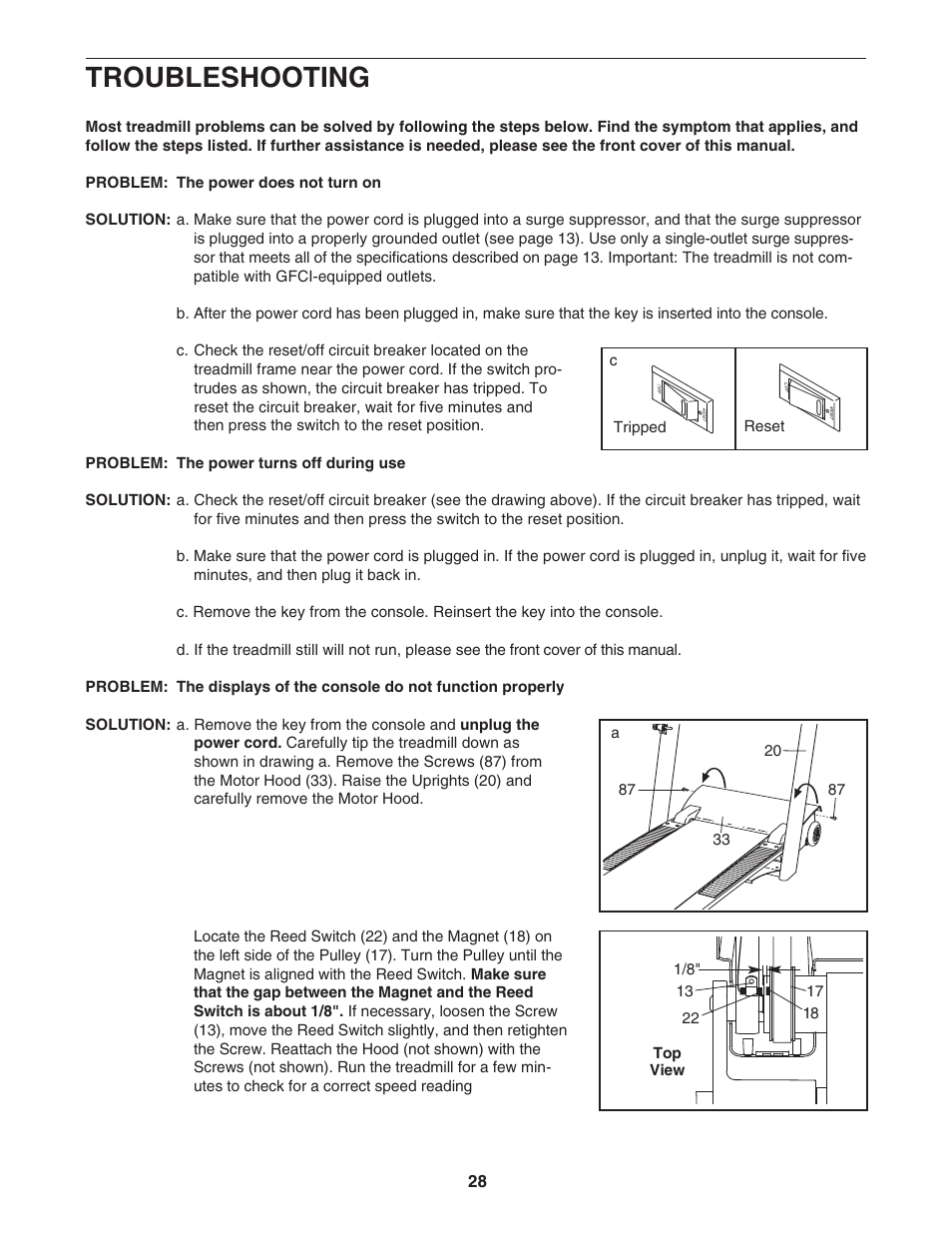 Troubleshooting | NordicTrack NTL22907.1 User Manual | Page 28 / 40