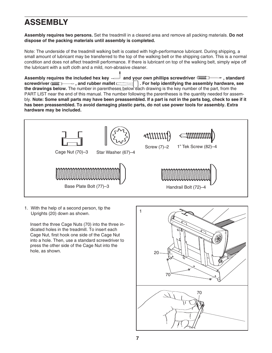 Assembly | NordicTrack NTL22907.1 User Manual | Page 7 / 40