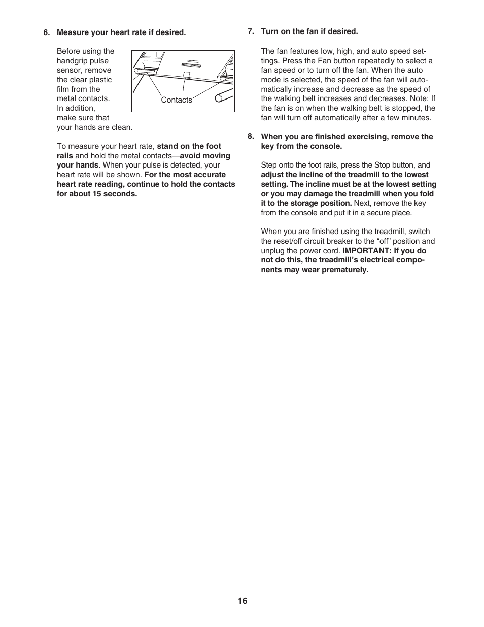 NordicTrack TREADMILL NTL07707.1 User Manual | Page 16 / 32