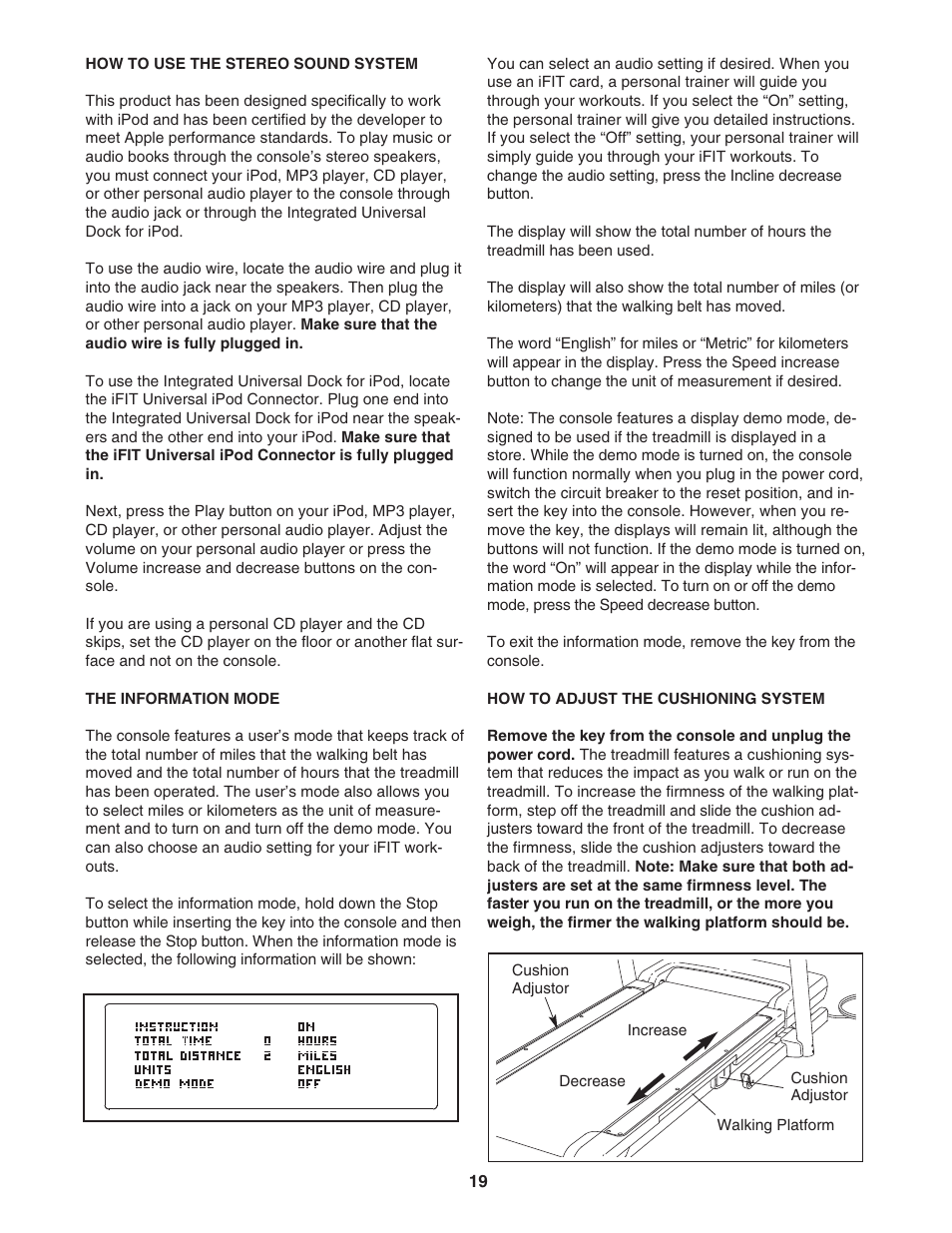 NordicTrack TREADMILL NTL07707.1 User Manual | Page 19 / 32