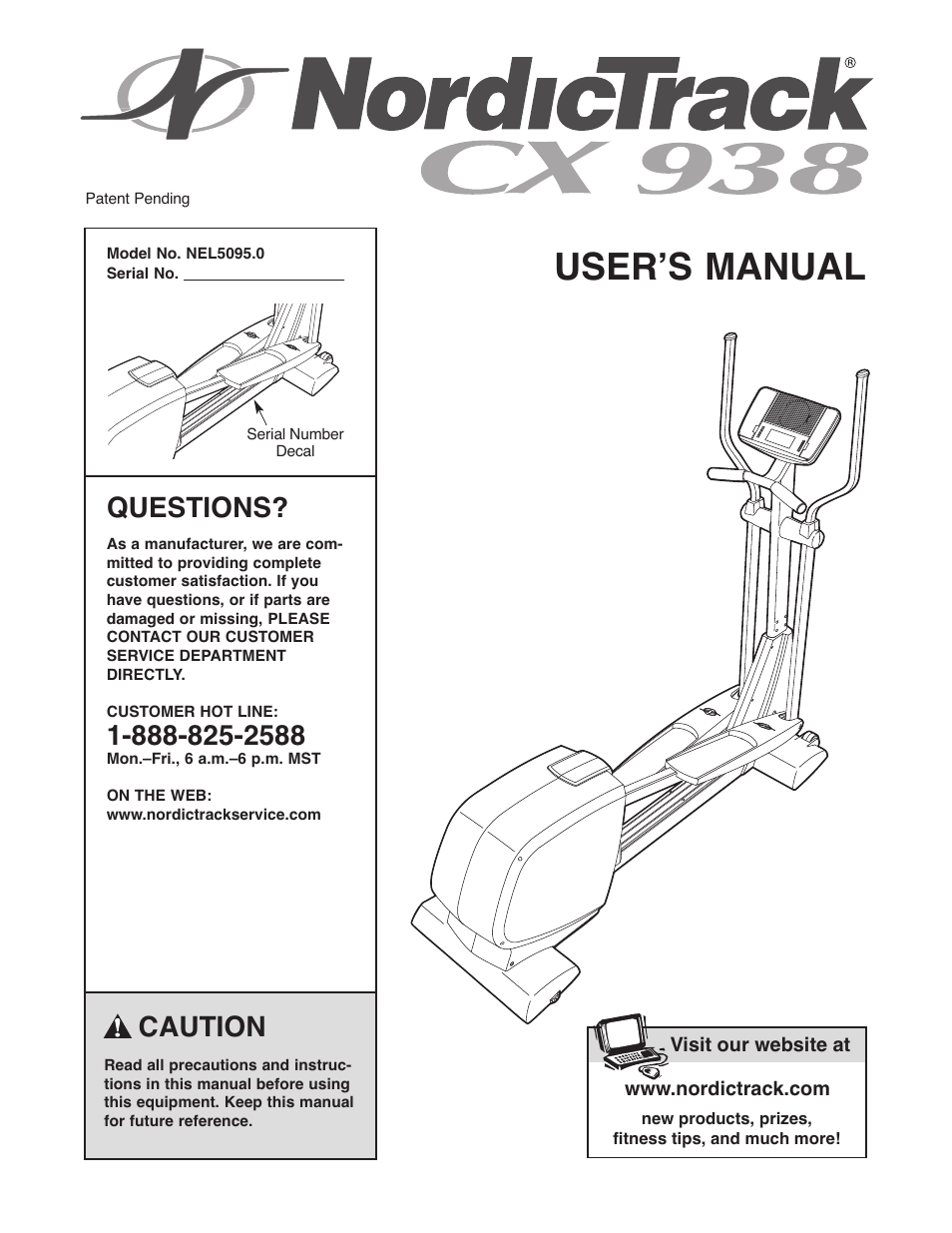 NordicTrack CX 938 NEL5095.0 User Manual | 24 pages