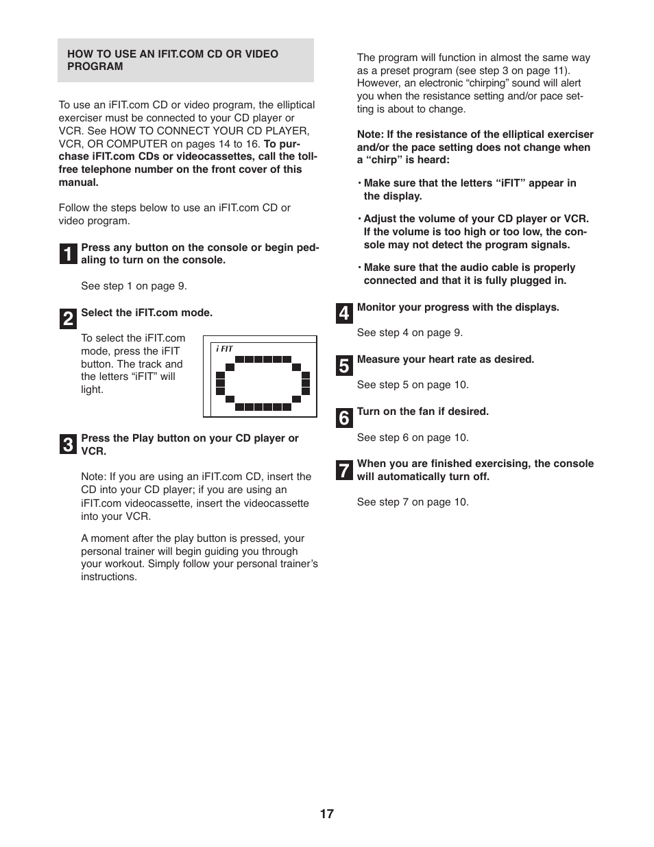 NordicTrack CX 938 NEL5095.0 User Manual | Page 17 / 24