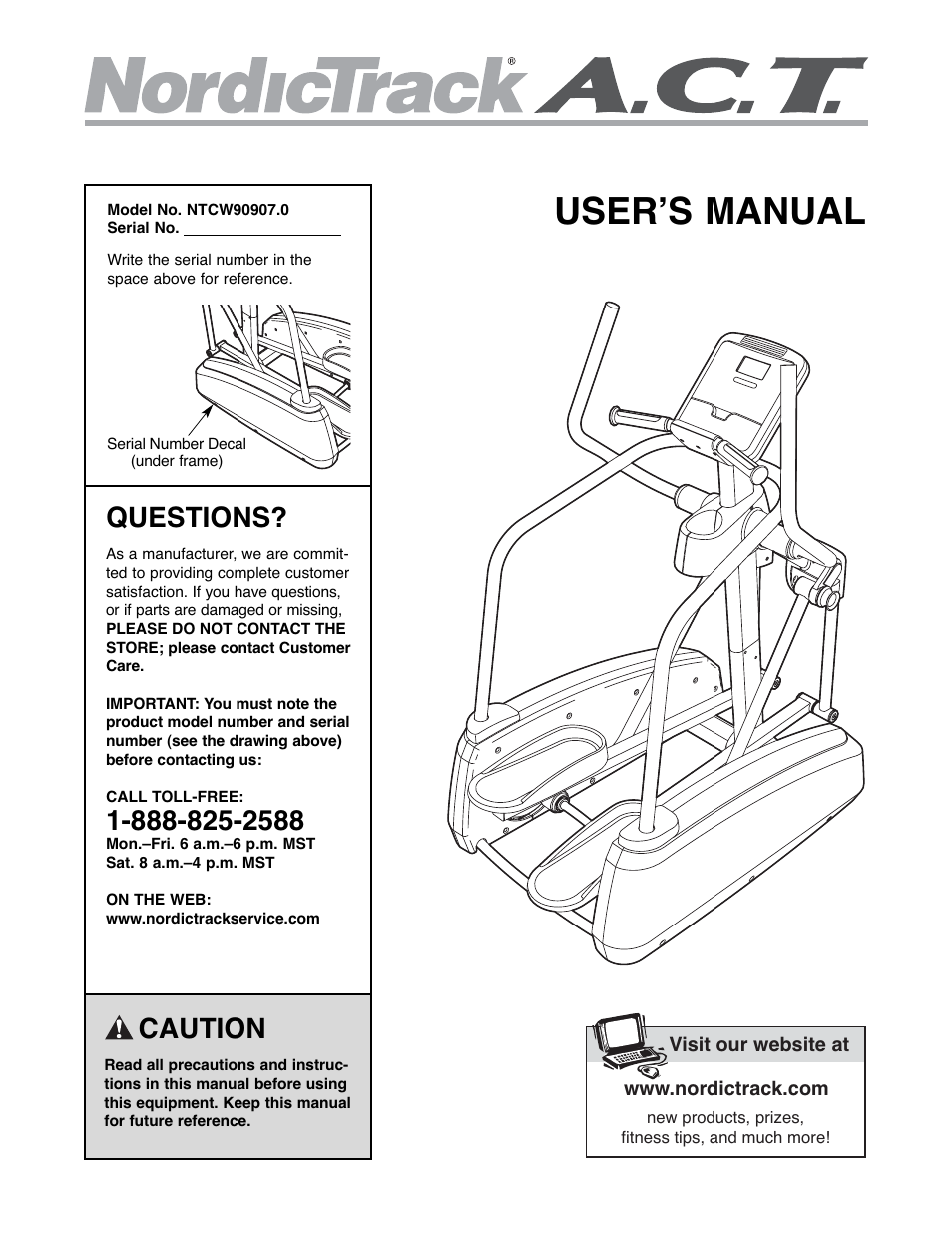 NordicTrack NTCW90907.0 User Manual | 28 pages