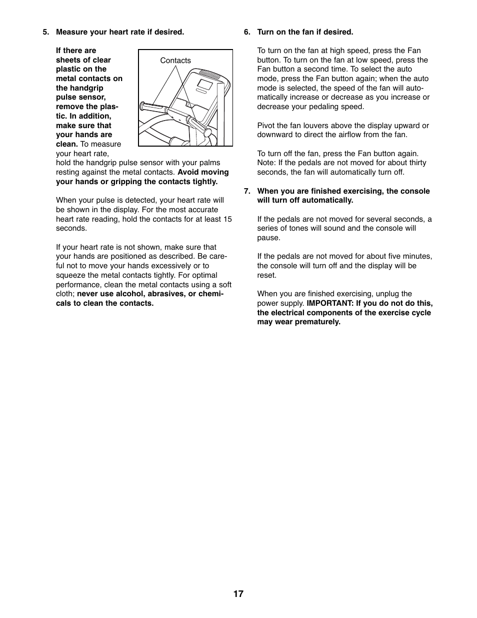 NordicTrack NTCW90907.0 User Manual | Page 17 / 28