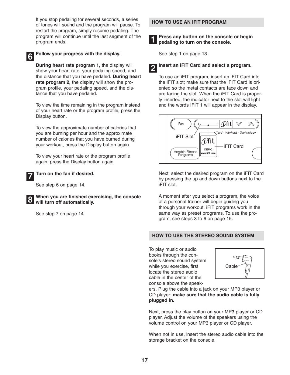 NordicTrack Audiostrider NTEL7706.1 User Manual | Page 17 / 24