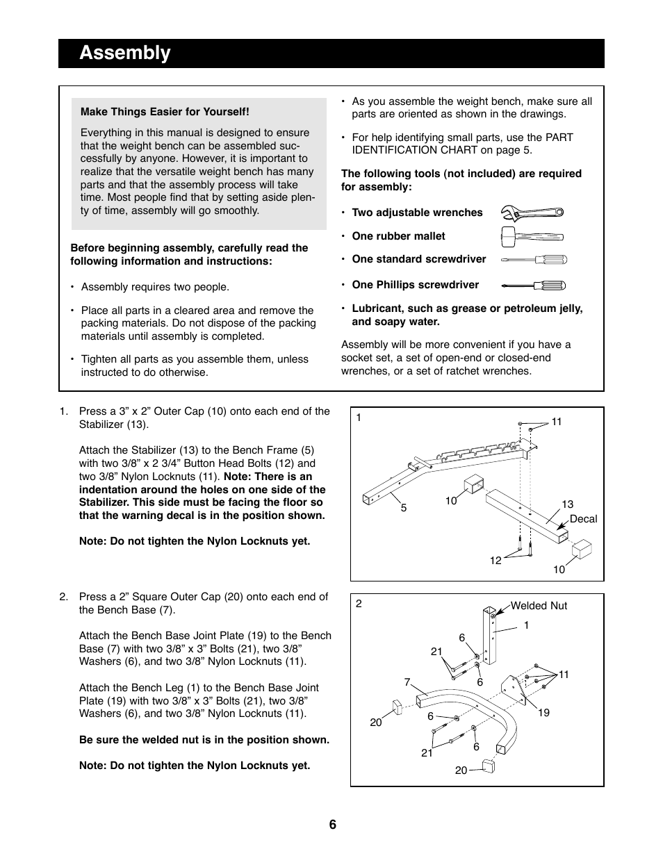 Assembly | NordicTrack NTBE01700 User Manual | Page 6 / 16