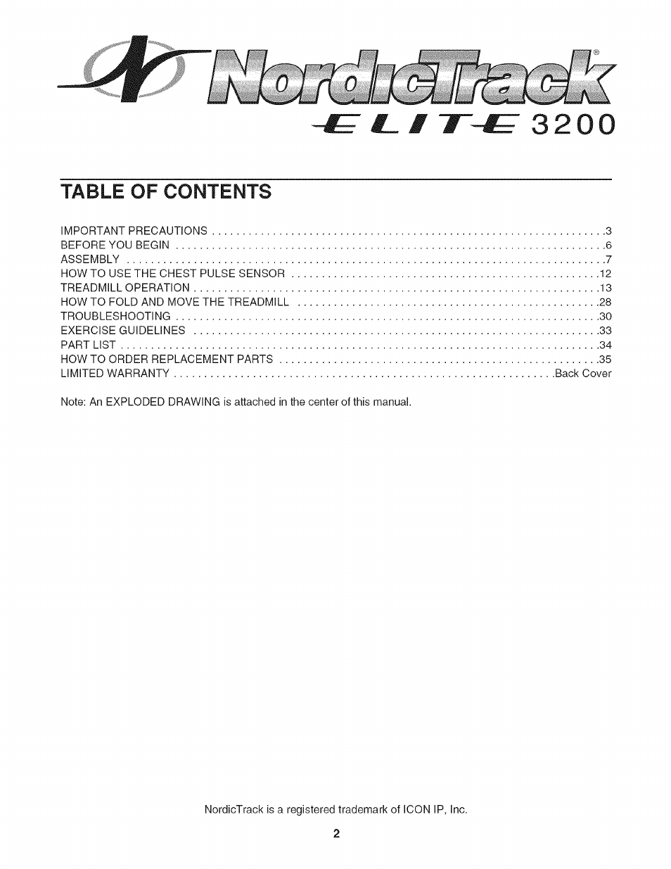 NordicTrack NTL21905.0 User Manual | Page 2 / 38