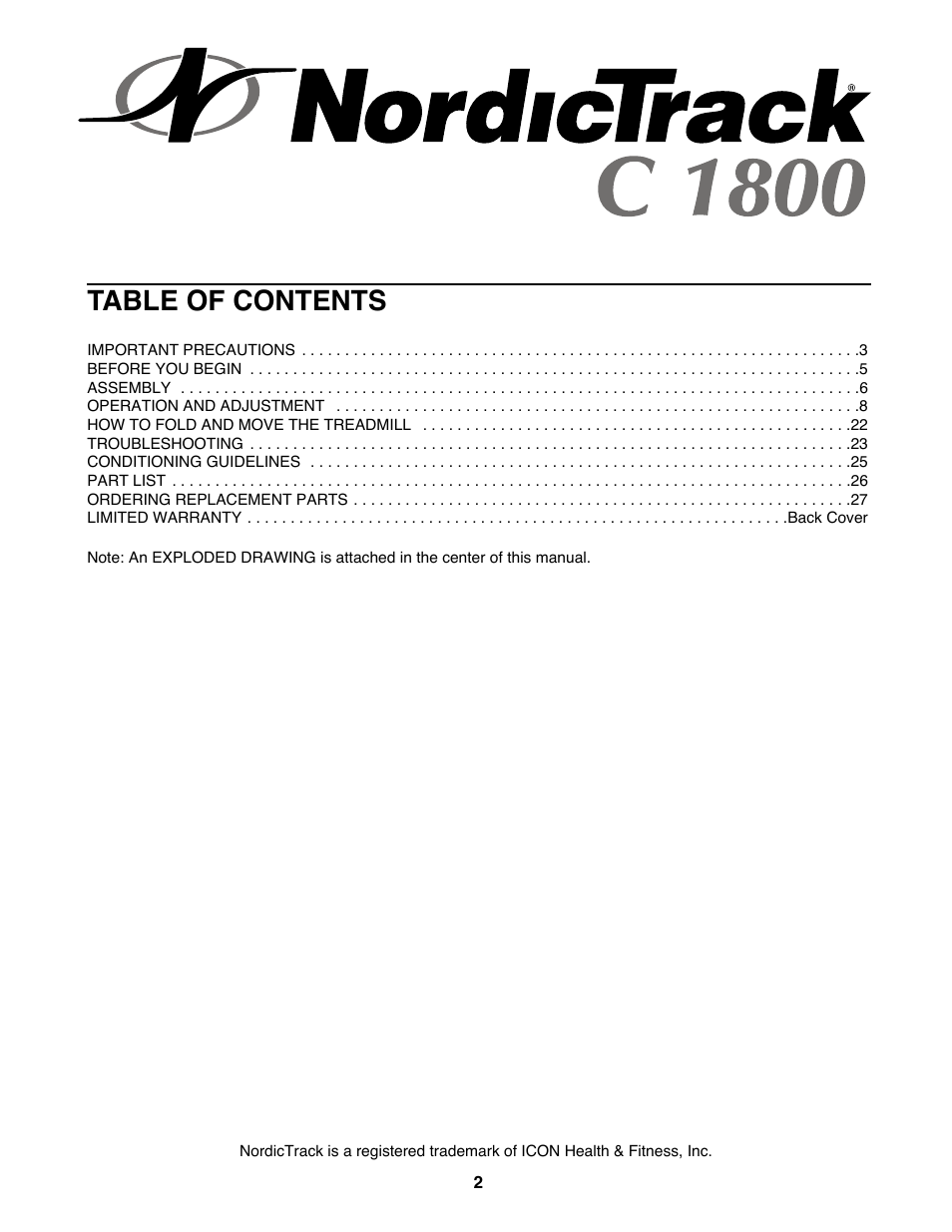 NordicTrack NTL99020 User Manual | Page 2 / 30