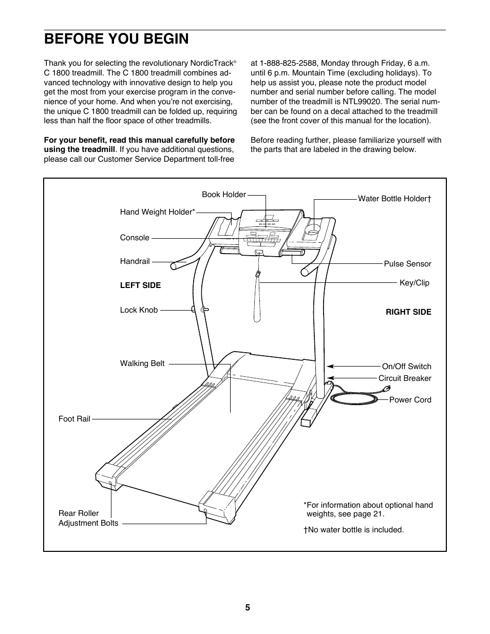 Before you begin | NordicTrack NTL99020 User Manual | Page 5 / 30
