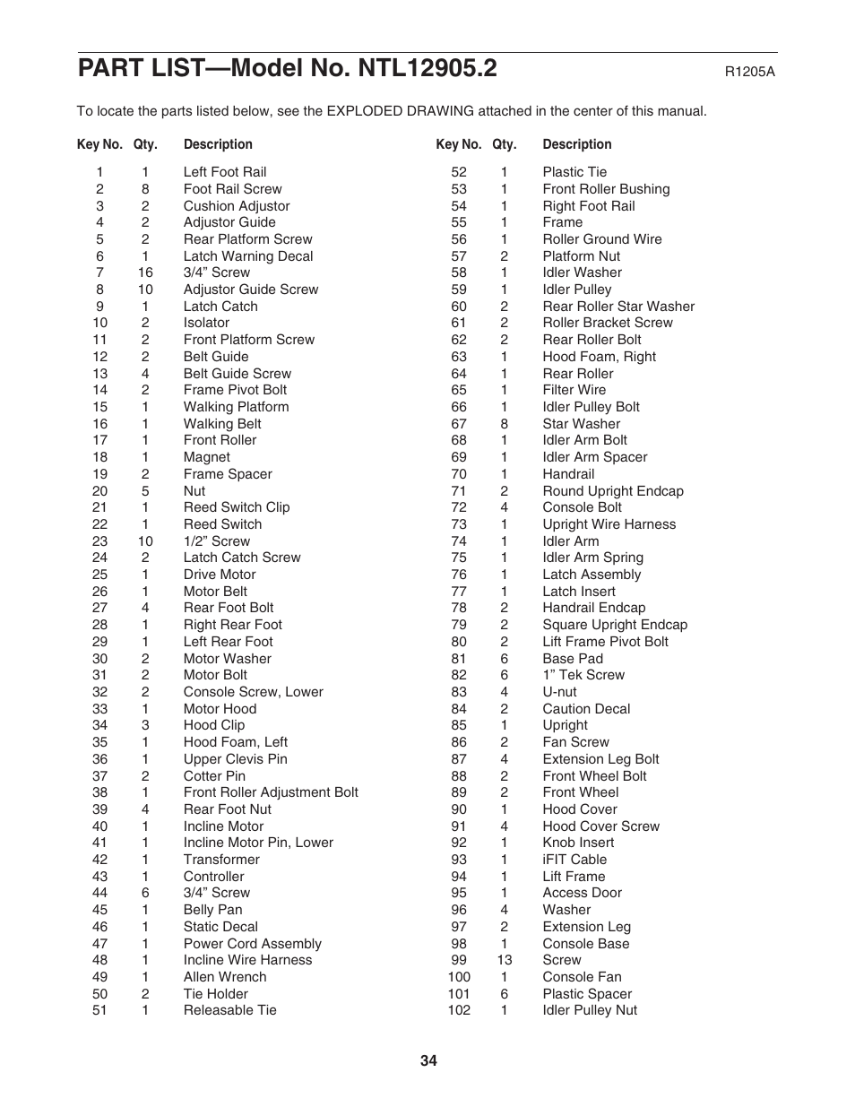 NordicTrack NTL12905.2 User Manual | Page 34 / 38