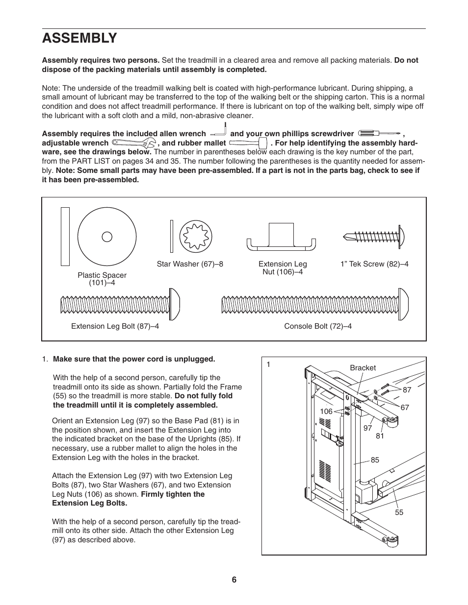Assembly | NordicTrack NTL12905.2 User Manual | Page 6 / 38