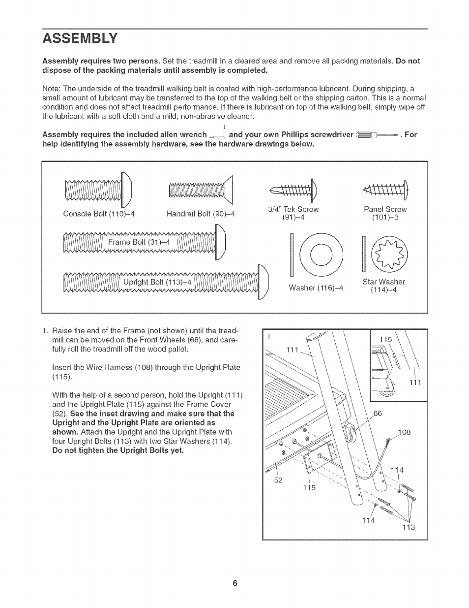 Assembly | NordicTrack NTL17950 User Manual | Page 6 / 34