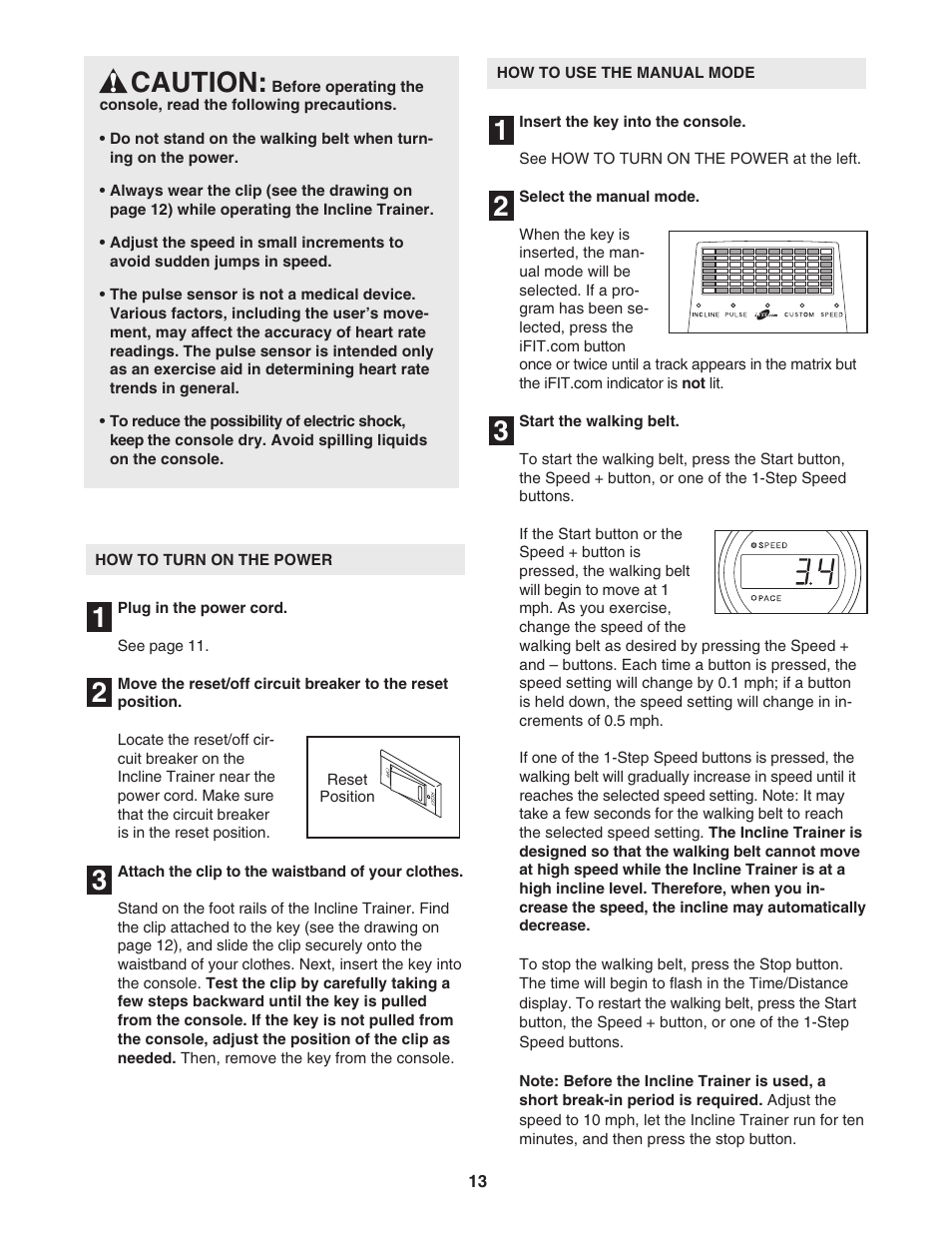 NordicTrack Incline Trainer NTK1494.1 User Manual | Page 13 / 38