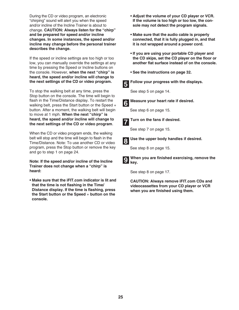 NordicTrack Incline Trainer NTK1494.1 User Manual | Page 25 / 38