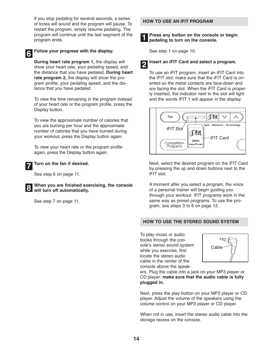 NordicTrack AudioRider NTEX4196.0 User Manual | Page 14 / 20