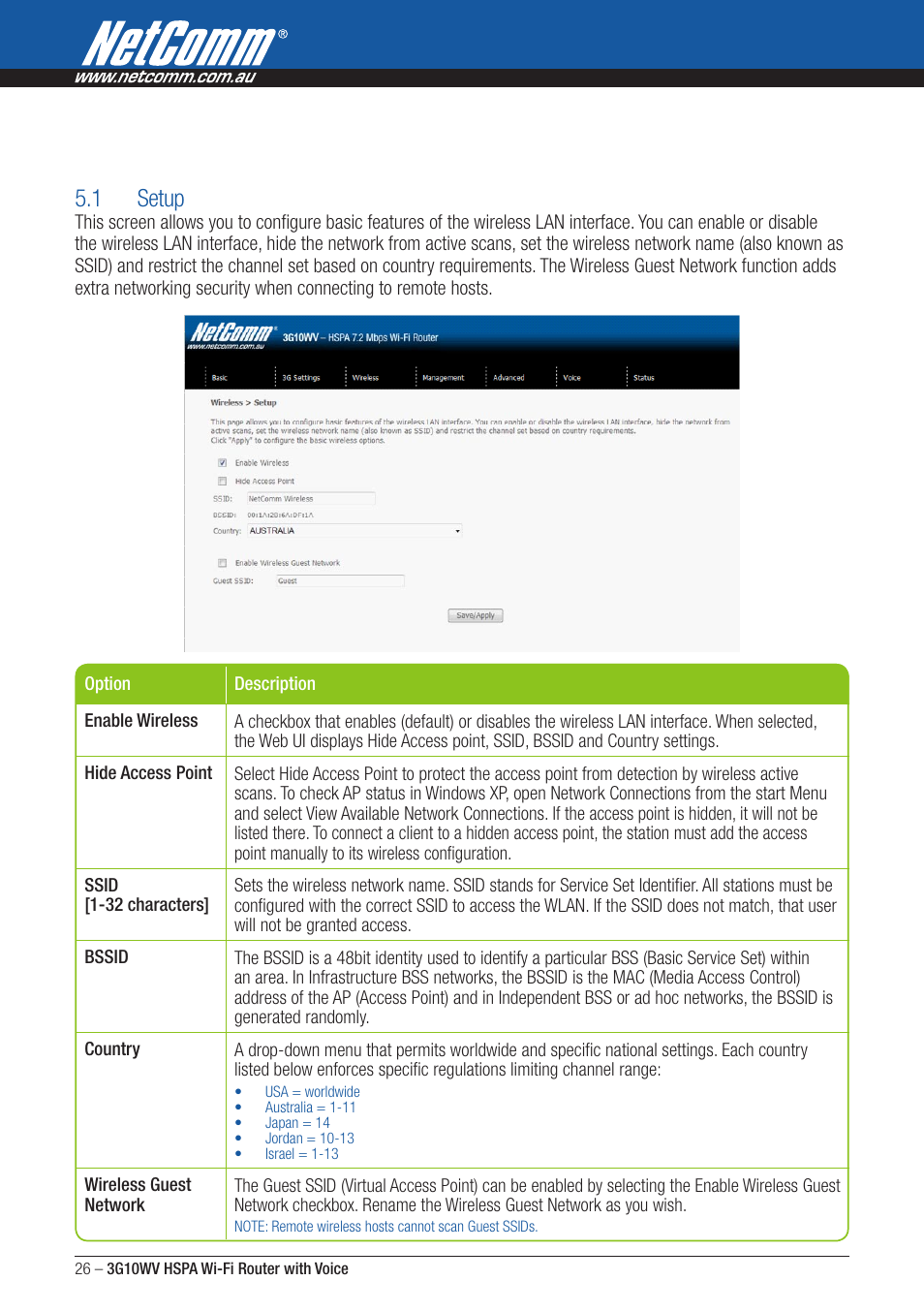 1 setup | NordicTrack ROUTER WITH VOICE 3G10WV User Manual | Page 26 / 96