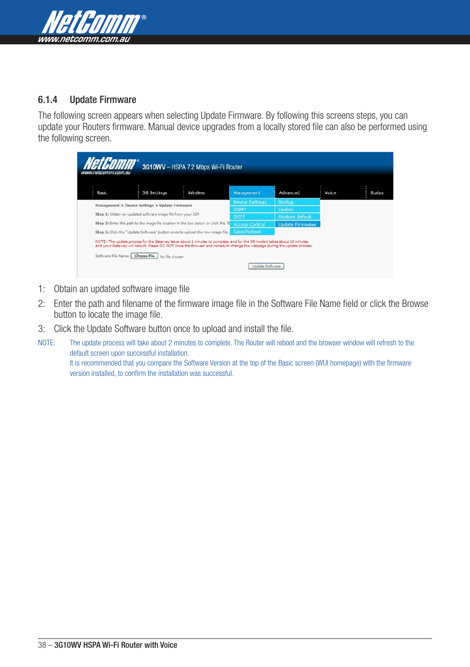 NordicTrack ROUTER WITH VOICE 3G10WV User Manual | Page 38 / 96