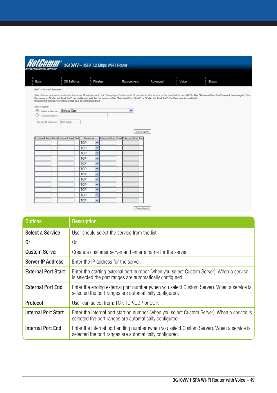 NordicTrack ROUTER WITH VOICE 3G10WV User Manual | Page 49 / 96