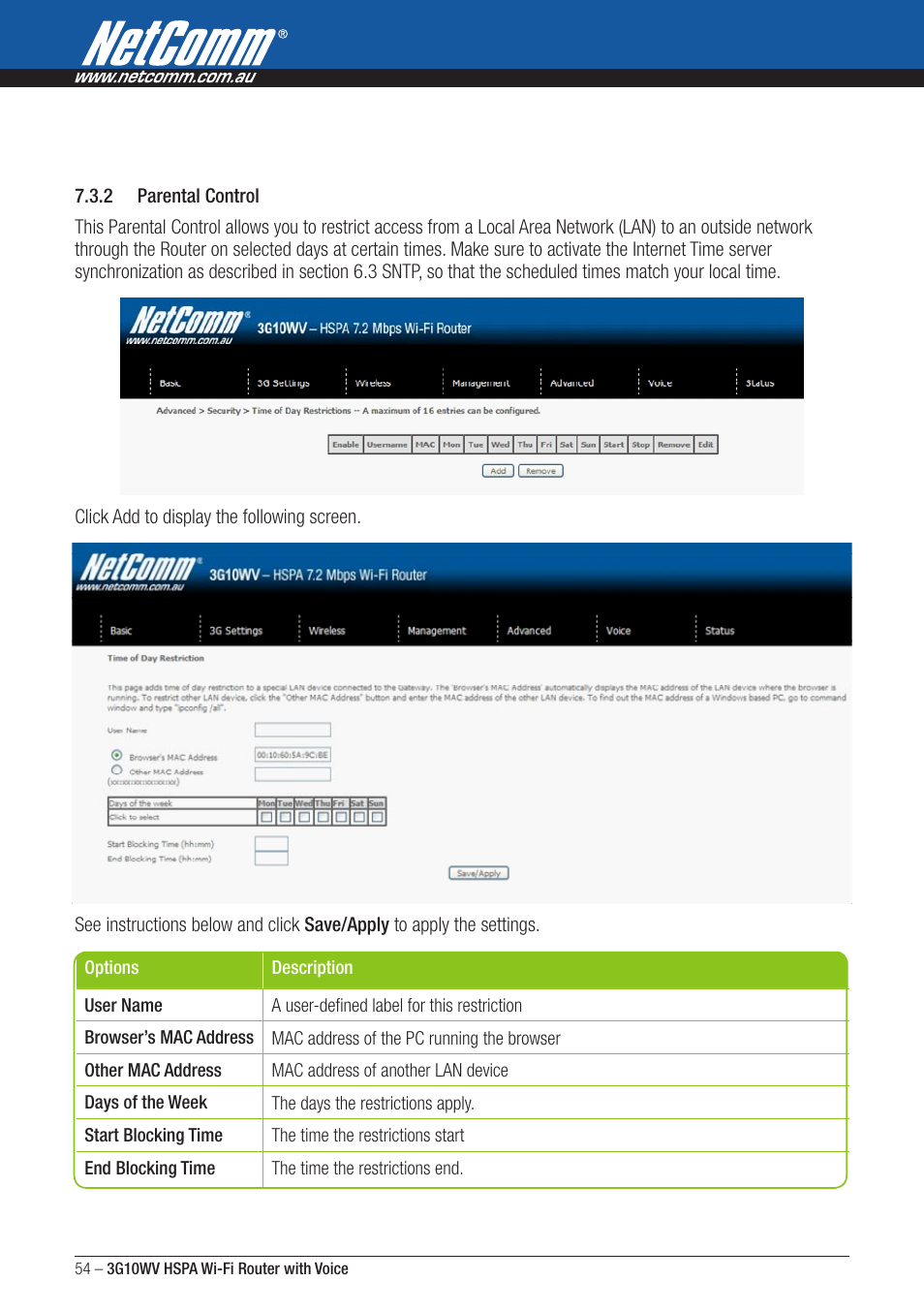 NordicTrack ROUTER WITH VOICE 3G10WV User Manual | Page 54 / 96