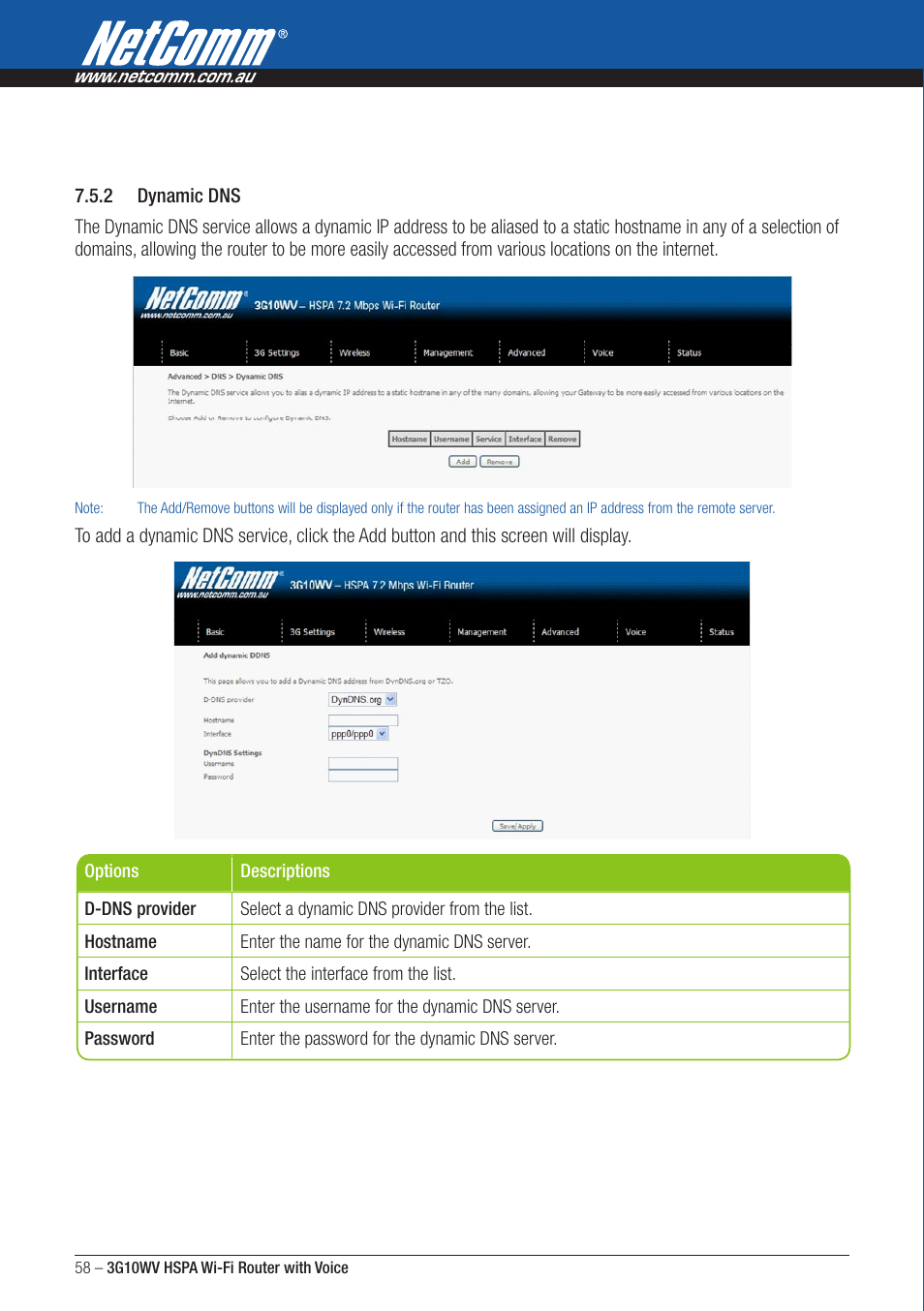 NordicTrack ROUTER WITH VOICE 3G10WV User Manual | Page 58 / 96