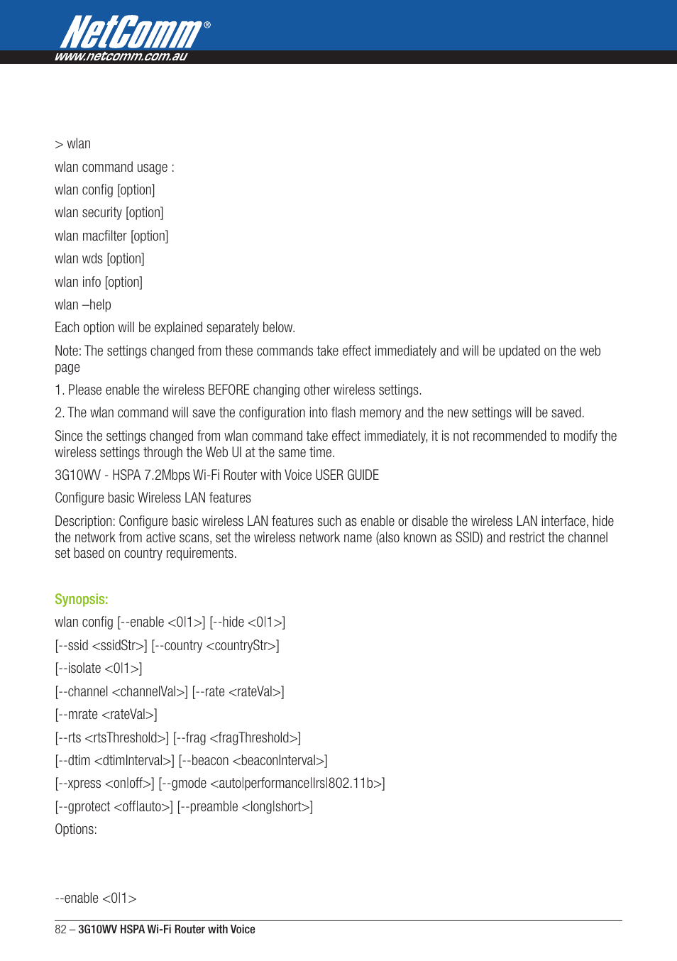 NordicTrack ROUTER WITH VOICE 3G10WV User Manual | Page 82 / 96