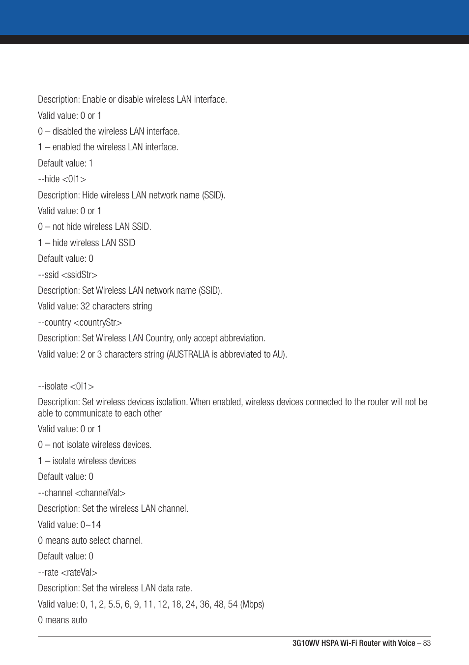 NordicTrack ROUTER WITH VOICE 3G10WV User Manual | Page 83 / 96