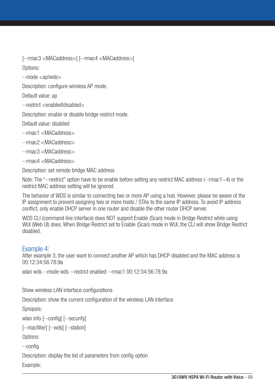 Example 4 | NordicTrack ROUTER WITH VOICE 3G10WV User Manual | Page 89 / 96