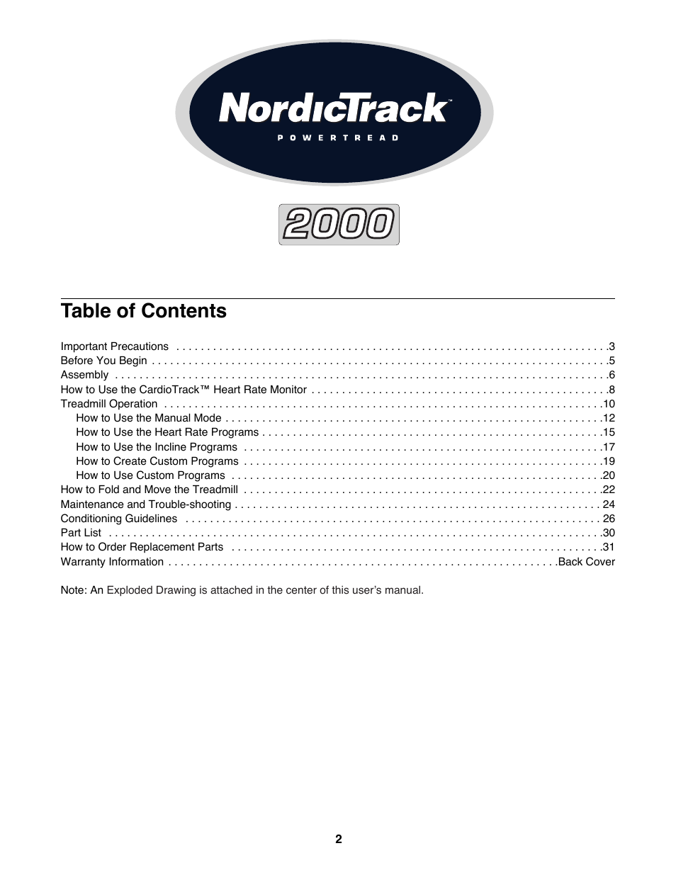 NordicTrack NTTL15083 User Manual | Page 2 / 34