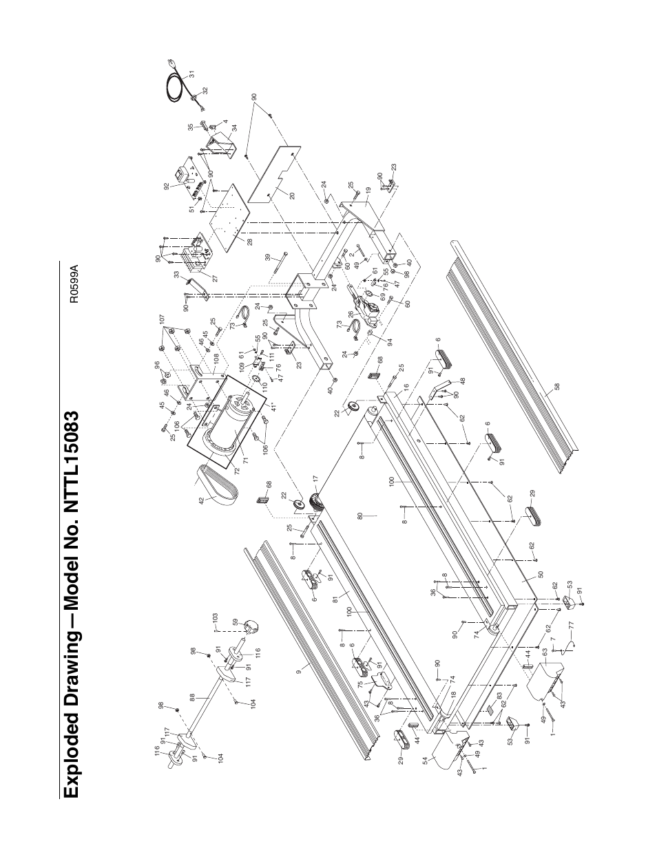 R0599a | NordicTrack NTTL15083 User Manual | Page 32 / 34