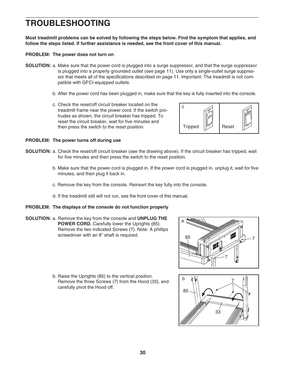 Troubleshooting | NordicTrack NTL1495.2 User Manual | Page 30 / 38
