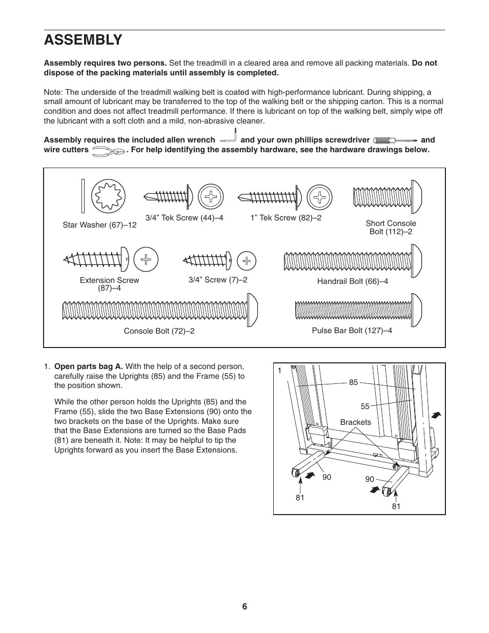 Assembly | NordicTrack NTL14950 User Manual | Page 6 / 38