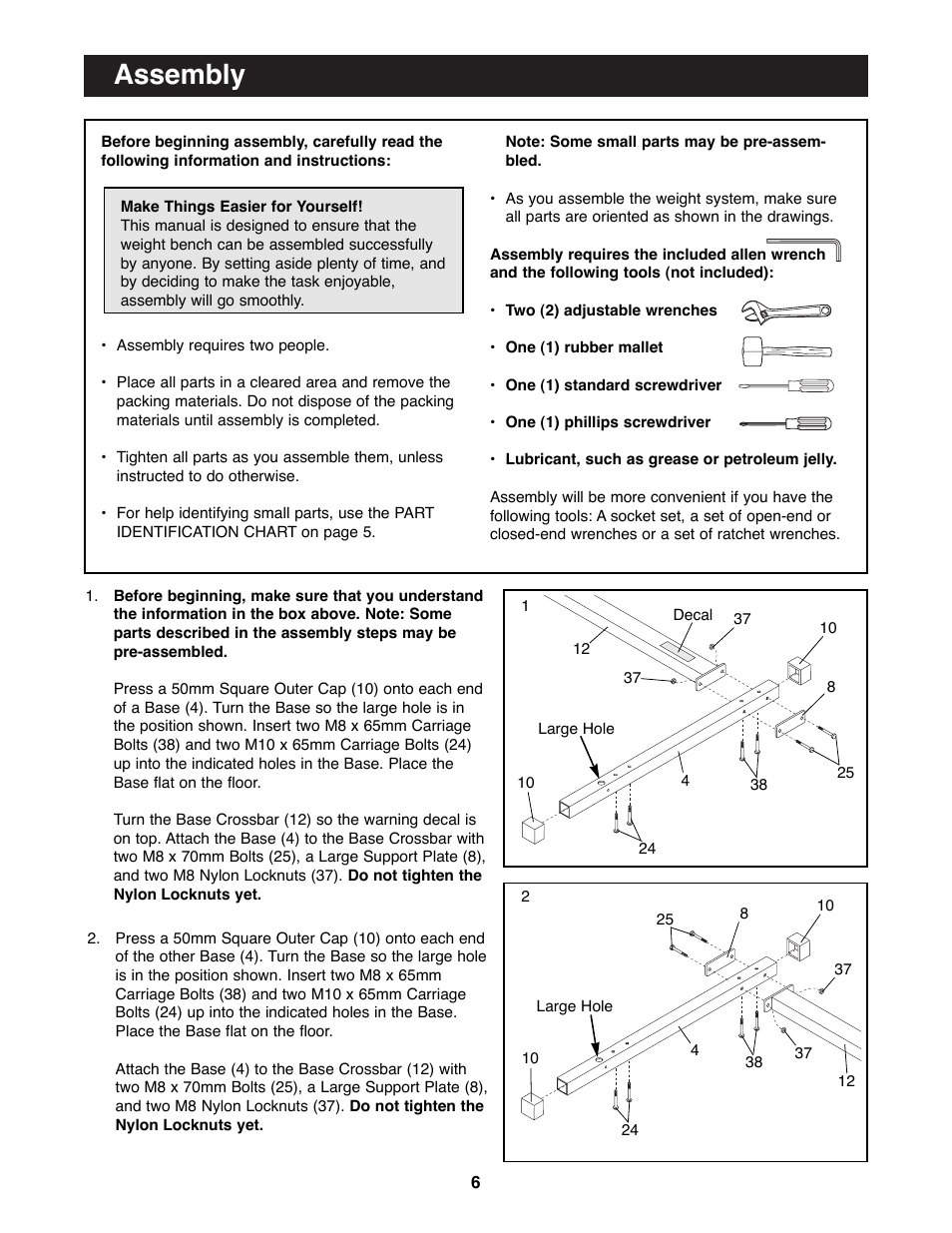 Assembly | NordicTrack NTBE04990 User Manual | Page 6 / 14