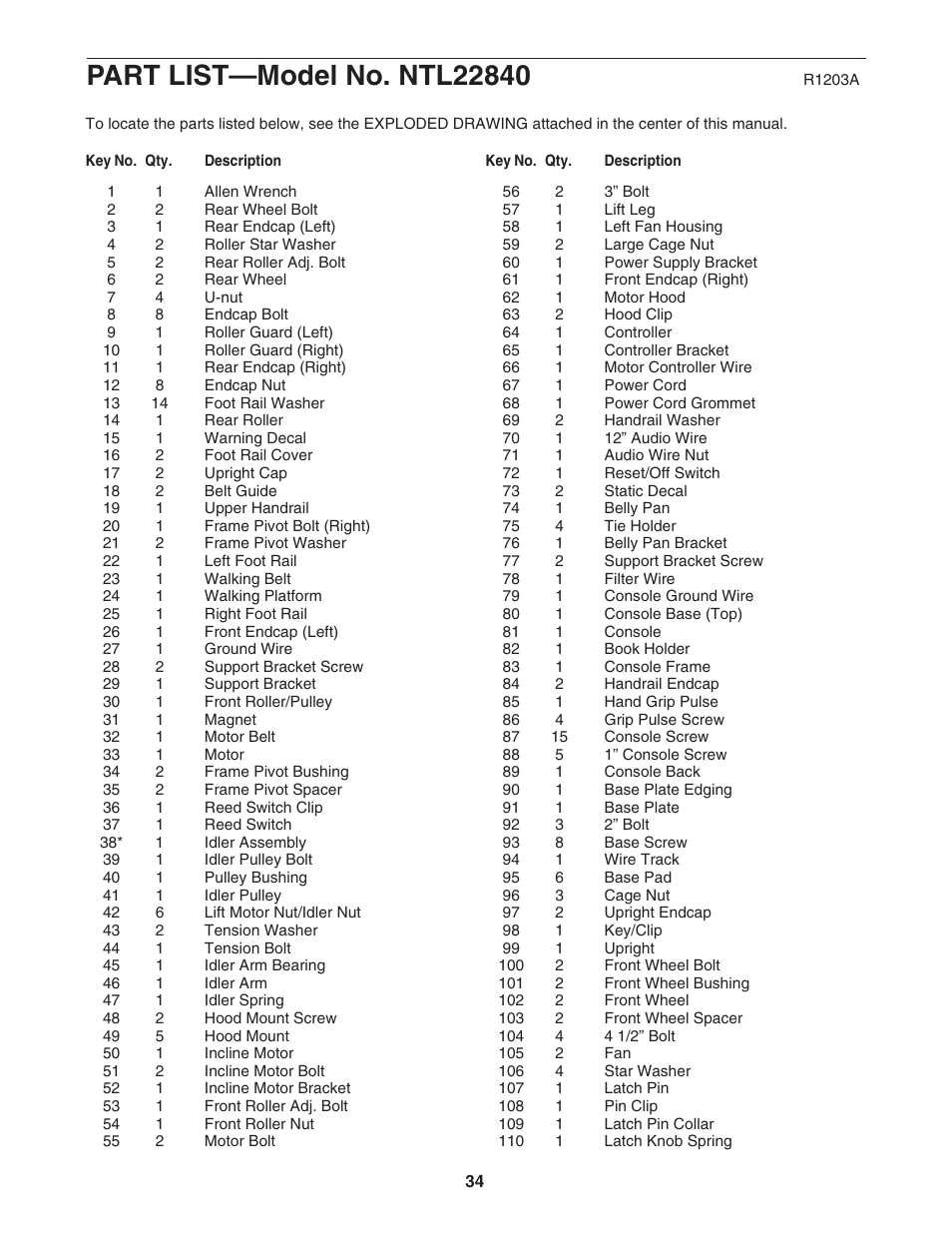 NordicTrack NTL22840 User Manual | Page 34 / 38