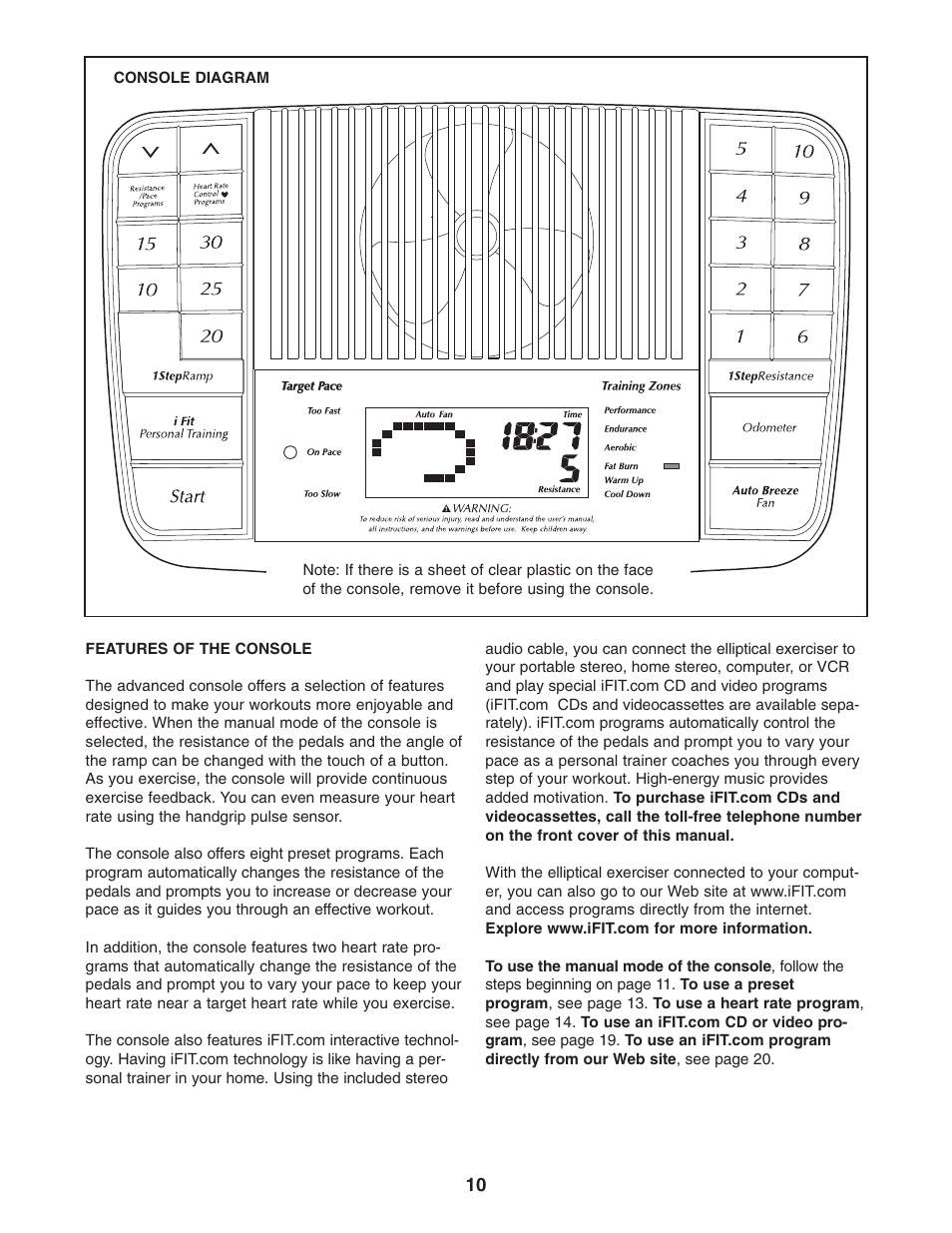 NordicTrack CX 998 NEL7095.2 User Manual | Page 10 / 28