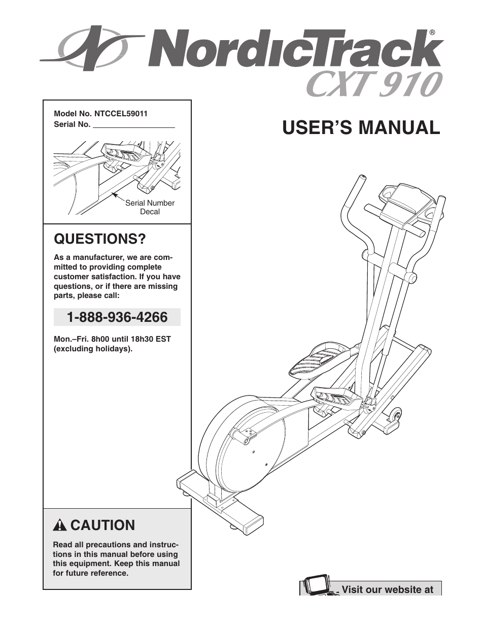 NordicTrack NTCCEL59011 User Manual | 24 pages