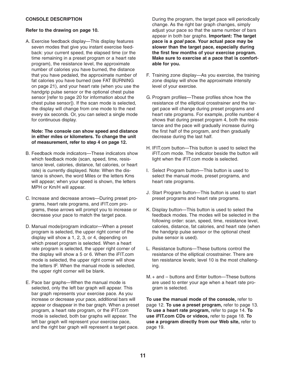 NordicTrack NTCCEL59011 User Manual | Page 11 / 24