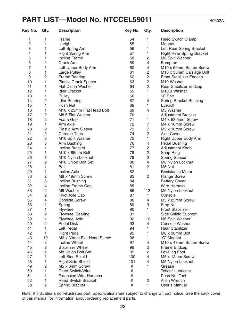 NordicTrack NTCCEL59011 User Manual | Page 22 / 24